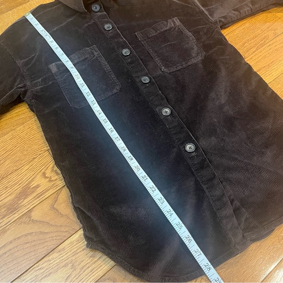 Aritzia The Group Babaton Chocolate Brown Graydon Corduroy Shirt - Picture 12 of 14